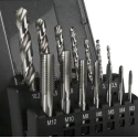 RS PRO Tap & Drill Set, M3 x M12 Thread, Metric Standard, Straight Flute Hand Tap, High Speed Steel, 14 Piece Set 917-2602