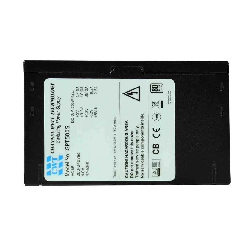 RS PRO 500W ATX PC Power Supply 240V AC Input 12V Output 29A 5 Outputs 201-1837