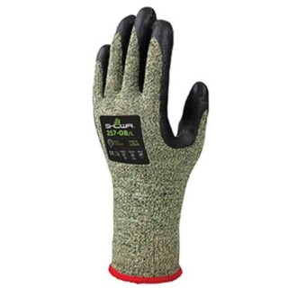 Showa Yellow Elastane Work Gloves Size 7 Nitrile Foam Coating Cut Resistant SHO2570