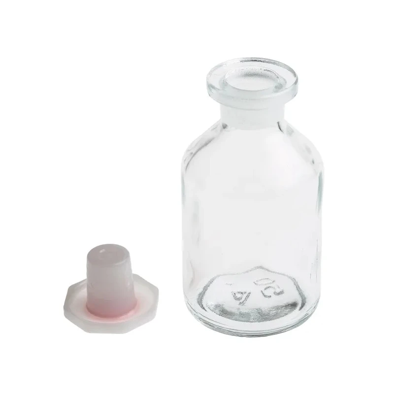 RS PRO Soda-lime Glass Narrow Neck Reagent Bottle 50ml, PE Stopper, Complies with ASTM E438, ISO 47962, US & 201-2444