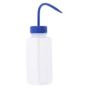 RS PRO 500ml Polyethylene Wide Neck Wash Bottle Blue Lid 201-2450