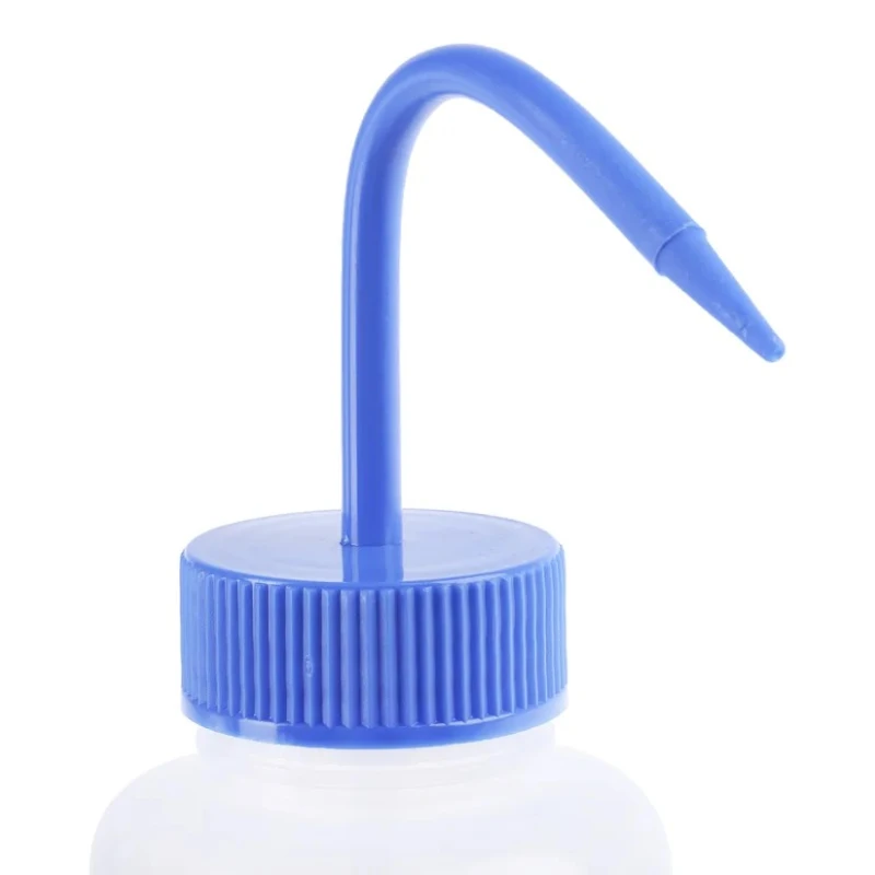 RS PRO 500ml Polyethylene Wide Neck Wash Bottle Blue Lid 201-2450