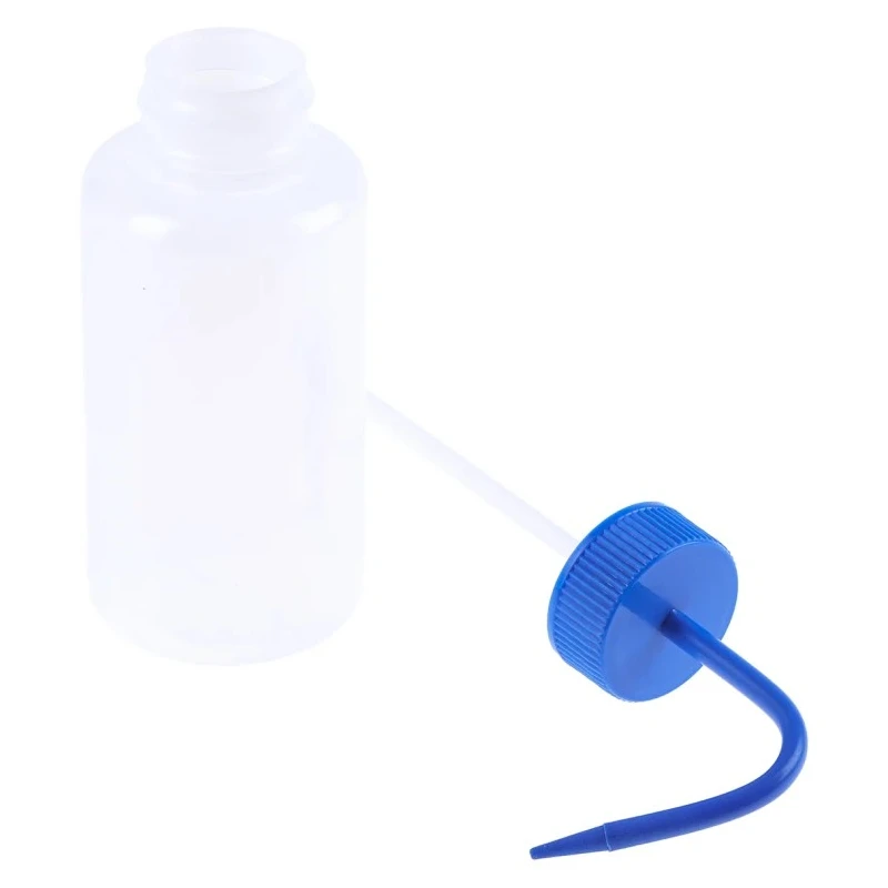 RS PRO 500ml Polyethylene Wide Neck Wash Bottle Blue Lid 201-2450