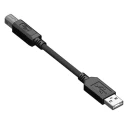 RS PRO IC Socket USB Cable Male USB Type A to Male USB Type B Black PVC Sheath 1m 201-2475