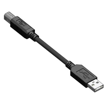 RS PRO IC Socket USB Cable Male USB Type A to Male USB Type B Black PVC Sheath 1m 201-2475