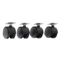 RS PRO Nylon Swivel Castor Wheel 50 kg Load Capacity 50 mm Diameter 63 mm Overall Height Model 201-2926