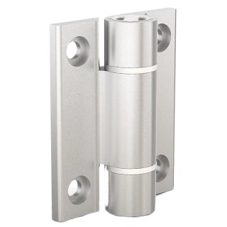 Pinet Clear Anodised Aluminium 6060-T5 Spring Hinge with Spring Loaded Pin, Screw Fixing, 67 mm x 55 mm x 4.5 mm 72-1-4222