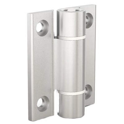 Pinet Clear Anodised Aluminium 6060-T5 Spring Hinge with Spring Loaded Pin, Screw Fixing, 67 mm x 55 mm x 4.5 mm 72-1-4222