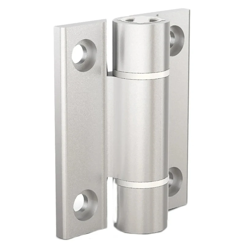 Pinet Clear Anodised Aluminium 6060-T5 Spring Hinge with Spring Loaded Pin, Screw Fixing, 67 mm x 55 mm x 4.5 mm 72-1-4222