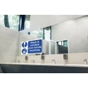 RS PRO Polyvinyl Chloride Mandatory Sign Wash and Sanitise Your Hands Routinely 300mm x 200mm 201-3360