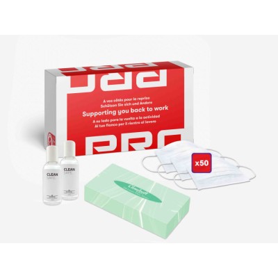 RS PRO White Polyethylene Disposable 3 Ply Back to Work Hygiene Kit 53 Piece One Size 201-3411