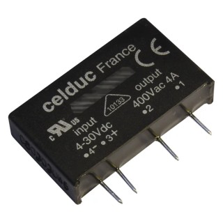 Celduc SK Series Solid State Relay, 5 A Load Current, Through Hole Mount, 460 V AC Load Voltage, 10 V Control SKA10440
