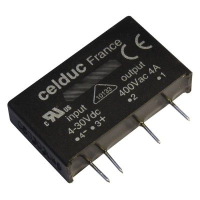 Celduc SK Series Solid State Relay, 5 A Load Current, Through Hole Mount, 460 V AC Load Voltage, 10 V Control SKA10440