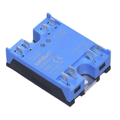 Celduc SOB8 Series Solid State Relay DIN Rail Mount 600 V AC Load 30 V AC/DC Control SOB8