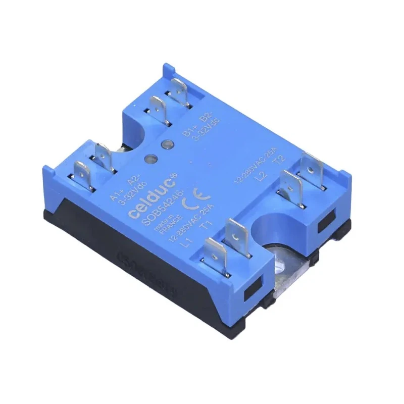 Celduc SOB8 Series Solid State Relay DIN Rail Mount 600 V AC Load 30 V AC/DC Control SOB8