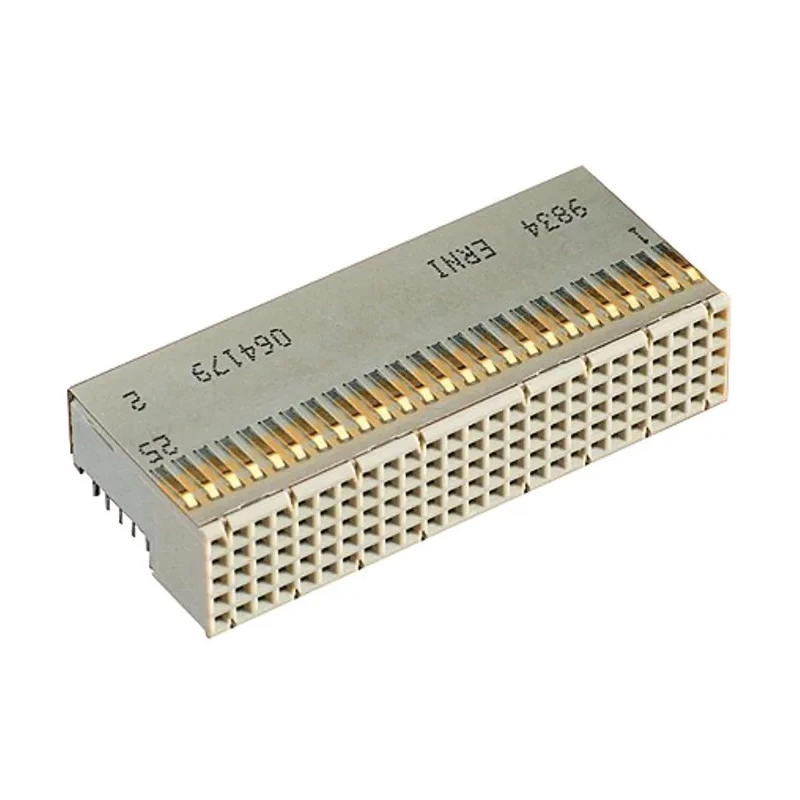 ERNI ERmet 2 mm Pitch Hard Metric Right Angle Female Backplane Connector, 22 Column, 5 Row, 110 Way 354148 / 5352152-1