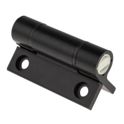 Pinet Black Anodised Aluminium 6060-T5 Spring Hinge Self-Closing with Spring Loaded Pin Screw Fixing 67mm x 55mm x 72-1-4223