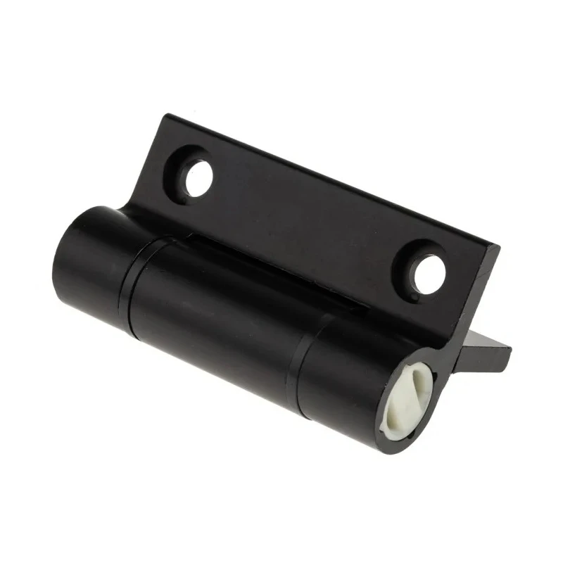 Pinet Black Anodised Aluminium 6060-T5 Spring Hinge Self-Closing with Spring Loaded Pin Screw Fixing 67mm x 55mm x 72-1-4223