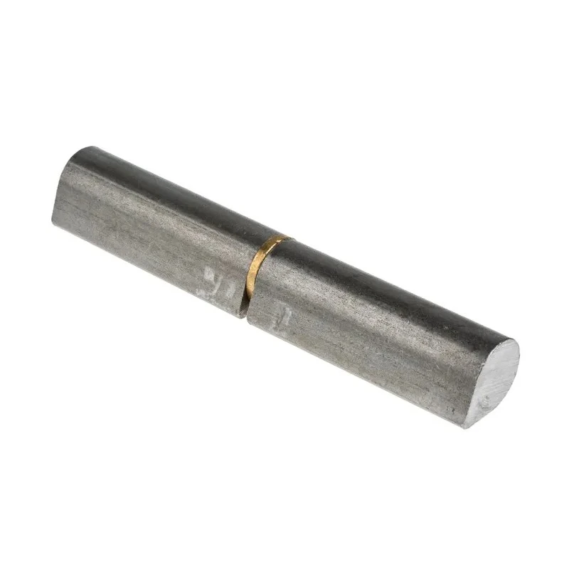 Pinet Raw Steel Flat Bullet Hinge with a Fixed Pin, Weld-on Fixing, 140 mm x 25.5 mm 14-7-3572