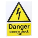 RS PRO Hazard Warning Sign Electrical Hazard Plastic 200mm x 150mm English 917-5421
