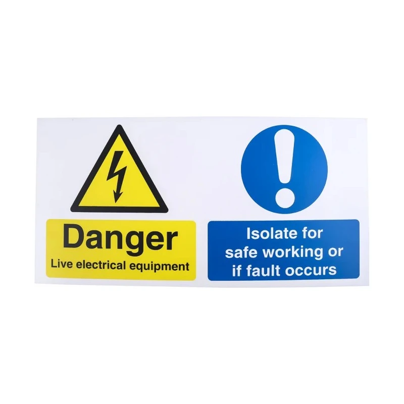 RS PRO Electrical Hazard Plastic Hazard Warning Sign 150mm x 300mm 917-5425