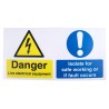 RS PRO Electrical Hazard Plastic Hazard Warning Sign 150mm x 300mm 917-5425