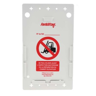 Brady Safety Forklift Tag Red on White French Language Kit with 10 Holders and Inserts FLT-FR-ETI-51-V2-A
