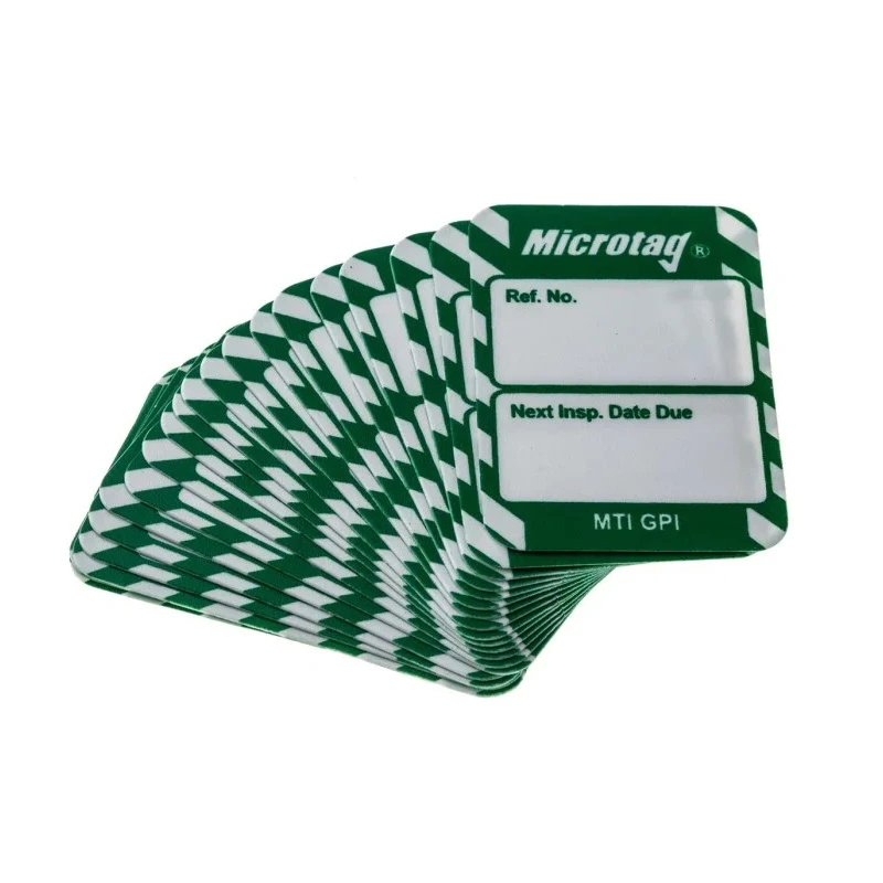 Brady Safety Inspection Tag White on Green English Language 20 Per Pack MIC-MTI-GPI-GN-20