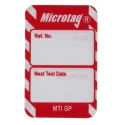 Brady Safety Microtag White on Red English Language 20 Per Pack MIC-MTI-GP-RD-20