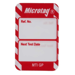 Brady Safety Microtag White on Red English Language 20 Per Pack MIC-MTI-GP-RD-20