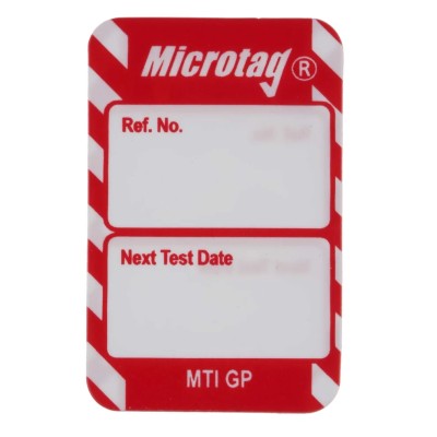 Brady Safety Microtag White on Red English Language 20 Per Pack MIC-MTI-GP-RD-20