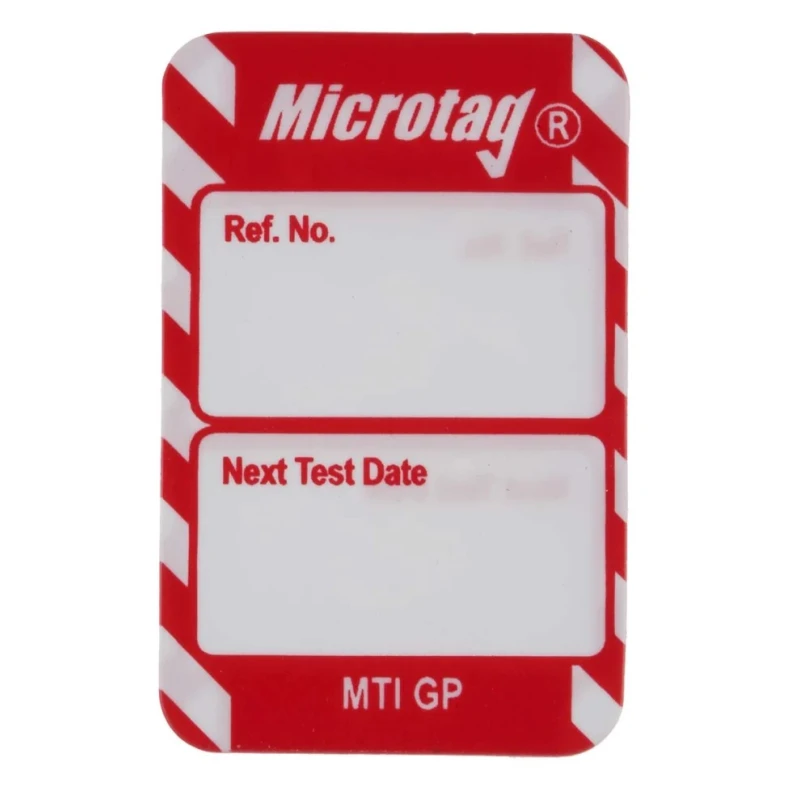 Brady Safety Microtag White on Red English Language 20 Per Pack MIC-MTI-GP-RD-20