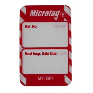 Brady Safety Microtag White on Red English Language Microtag MIC-MTI-GPI-RD-20