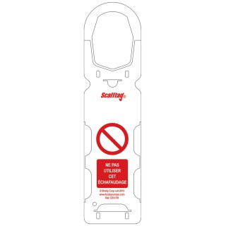 Brady Safety Scaffolding Tag Red on White French Language 10 Per Pack SCAF-FR-STH-A