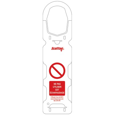 Brady Safety Scaffolding Tag Red on White French Language 10 Per Pack SCAF-FR-STH-A