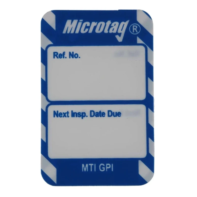 Brady Safety Inspection Tag, White on Blue, English Language, 20 Per Pack MIC-MTI-GPI-BL-20