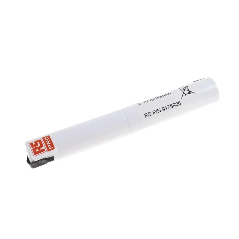 RS PRO Nickel Metal Hydride Rechargeable Battery Pack 2.4 V 4000 mAh, 2 Cells 917-5926