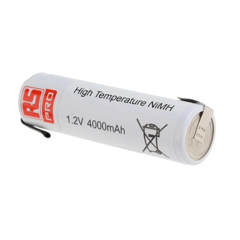 RS PRO 1.2 V NiMH 18670 Rechargeable Battery, 19 mm Diameter, 4 Ah Capacity 917-5923
