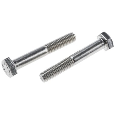 RS PRO Plain Stainless Steel Hex Bolt M6 x 40 mm 304 Grade DIN 931 917-6226