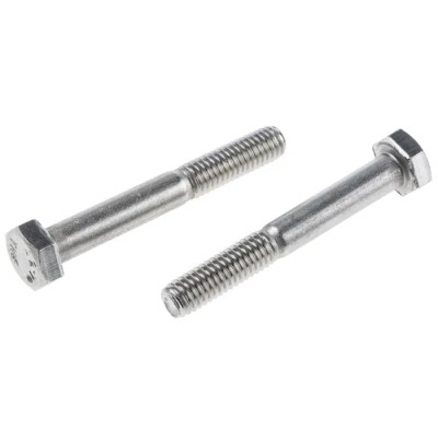 RS PRO Plain Stainless Steel Hex Bolt M6 x 45 mm, Grade 304, DIN 931 917-6235
