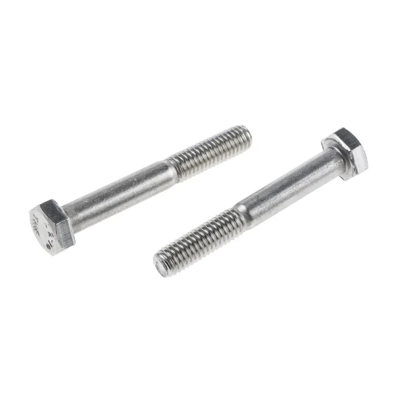 RS PRO Plain Stainless Steel Hex Bolt M6 x 45 mm, Grade 304, DIN 931 917-6235