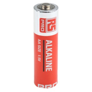 RS PRO Alkaline AA Battery 1.5 V 2.4Ah Non-Rechargeable LR6 Battery Pack of 20 917-6588