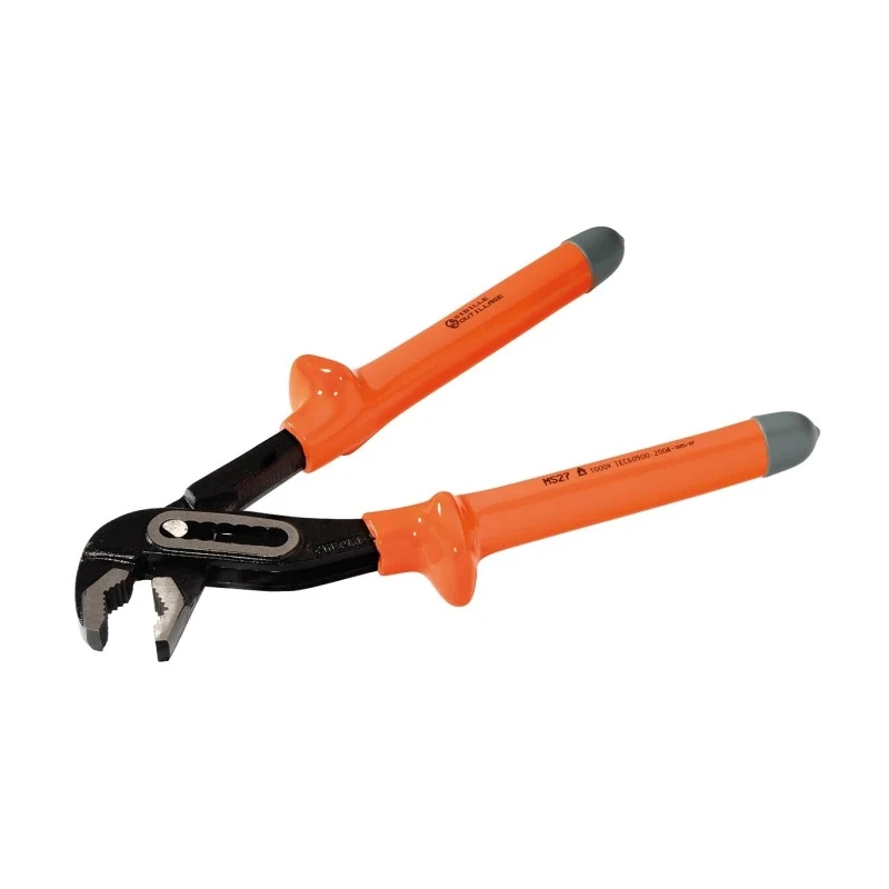 Penta 2-Piece Curved Water Pump Plier Set 250mm Overall Length Alloy Steel Chrome Finish VDE 1000V Approved MS27250