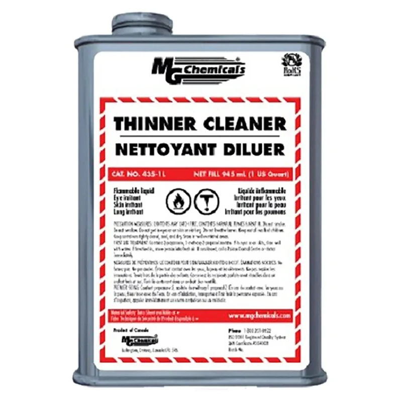 MG Chemicals Transparent Acetone Conformal Coating Thinners 1 L Tin 4351-1L