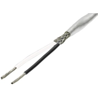 TE Connectivity 55A Series Black, White 36 AWG Hook Up Wire, 24 AWG, 19x36 AWG Core Strands, 100 m Length 55A1121-24-0/9-9