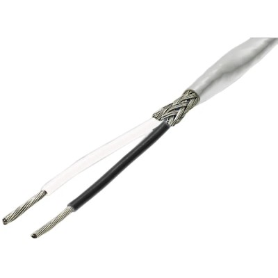 TE Connectivity 55A Series Black, White 36 AWG Hook Up Wire, 24 AWG, 19x36 AWG Core Strands, 100 m Length 55A1121-24-0/9-9