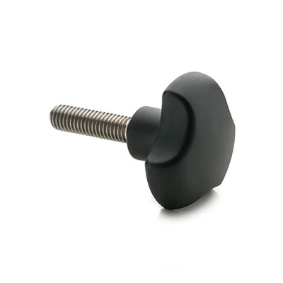 Elesa Black 3-Arm Clamping Knob M6 Threaded Stud 20mm Thread Length 32 mm Diameter 167263