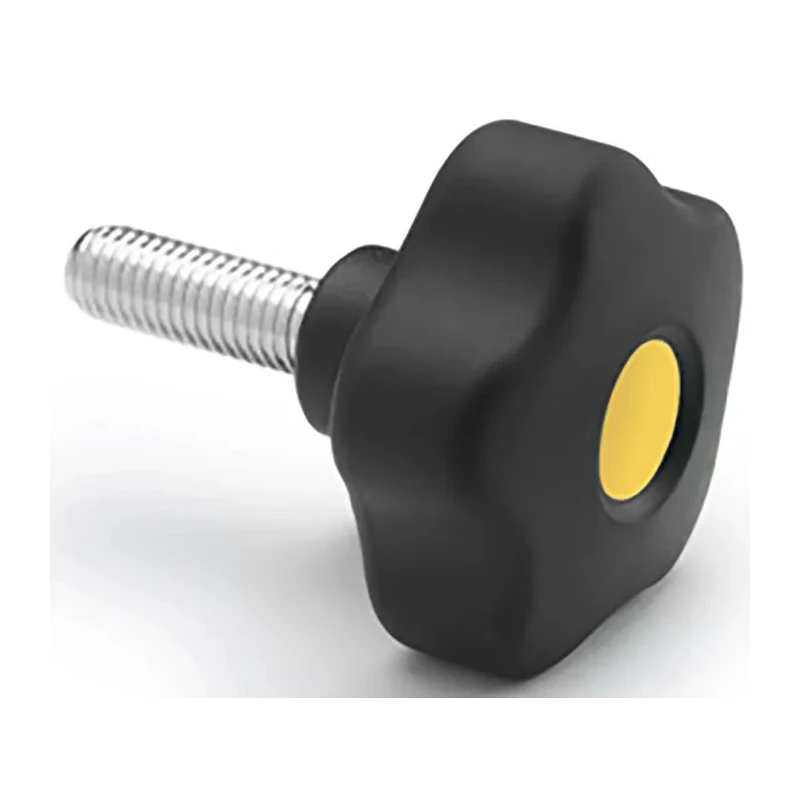 Elesa Black Polypropylene Hex Clamping Knob, M8 Threaded Stud, 43 mm Diameter, 20 mm Thread Length, Model 169912-C9