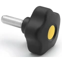 Elesa Black Polypropylene Hex Clamping Knob M10 Threaded Stud 53 mm Diameter 169971-C9