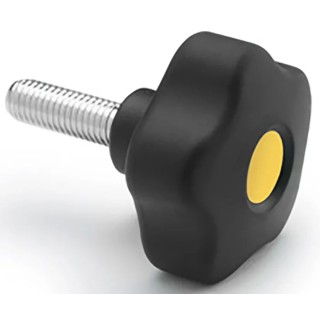 Elesa Black Polypropylene Hex Clamping Knob M10 Threaded Stud 53 mm Diameter 169971-C9